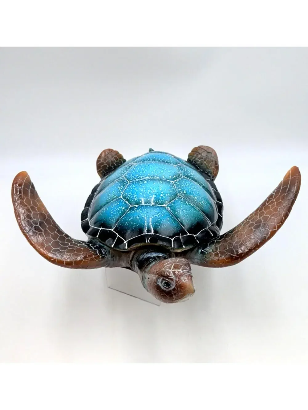 Design Toscano Blue Turquoise Aqua Sea Turtle Medium - Polyresin - 12" x 7" NEW - Picture 3 of 15